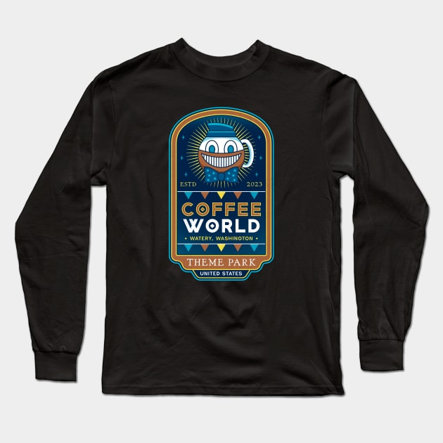 Watery Coffee World Long Sleeve T-Shirt by Lagelantee